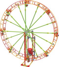 jeu de construction motorisé maquette grande roue 59 cm k'nex revolution